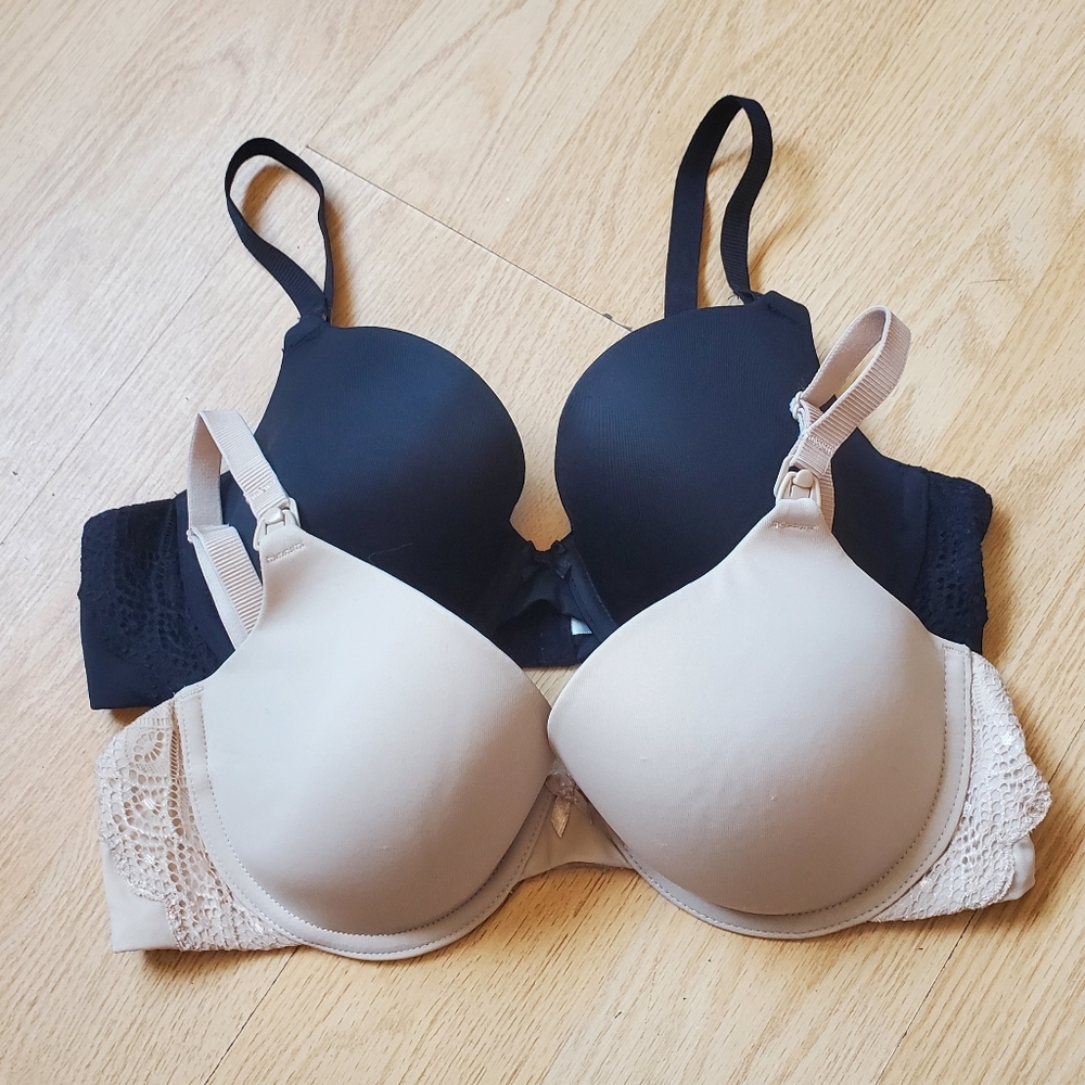Motherhood Intimates Set of 2 Bras, Size 34C